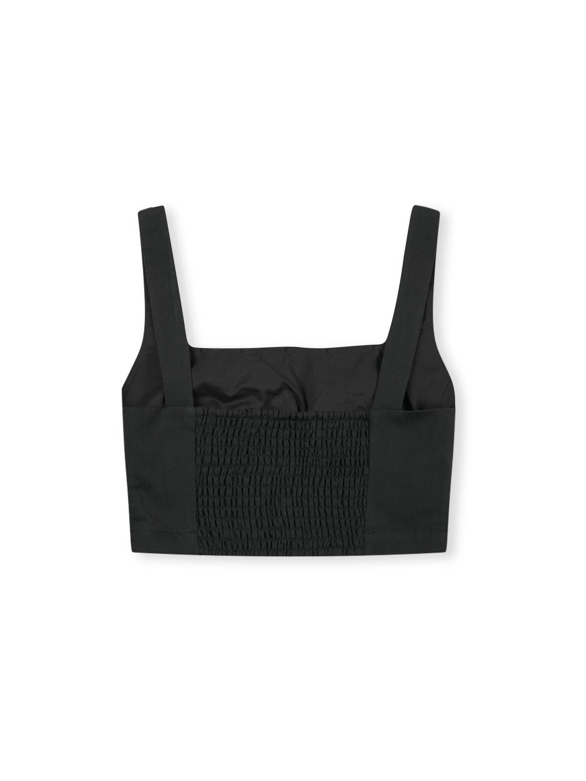 Smocked Square-Neck Top