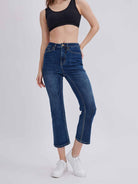 ASOBIO Mid-Rise Bootcut Crop Jean