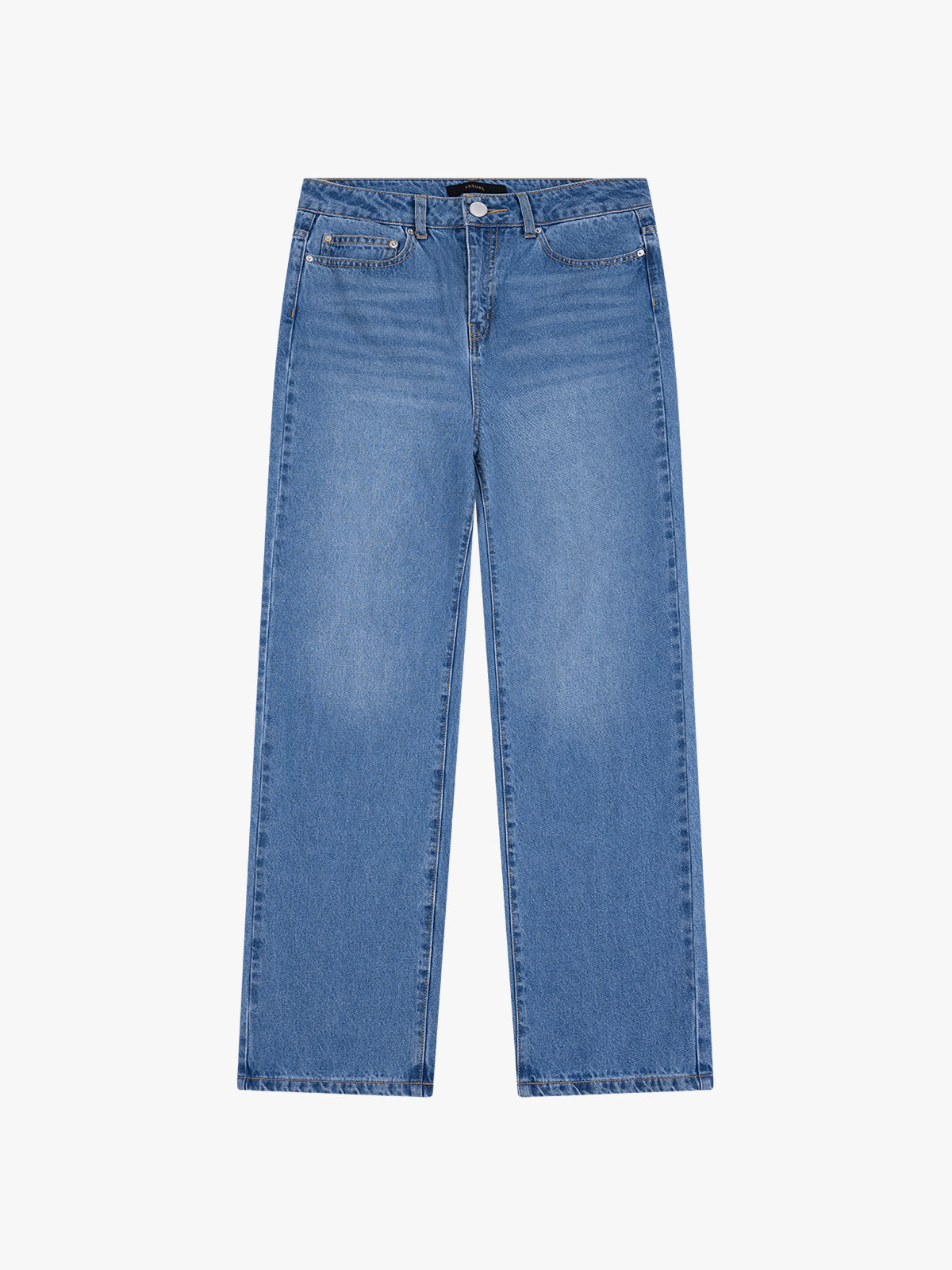 Mid-Low Rise Straight-Leg Cropped Jeans