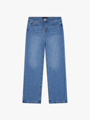 Mid-Low Rise Straight-Leg Cropped Jeans