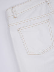 Mid-Low Rise Straight-Leg Cropped Jeans