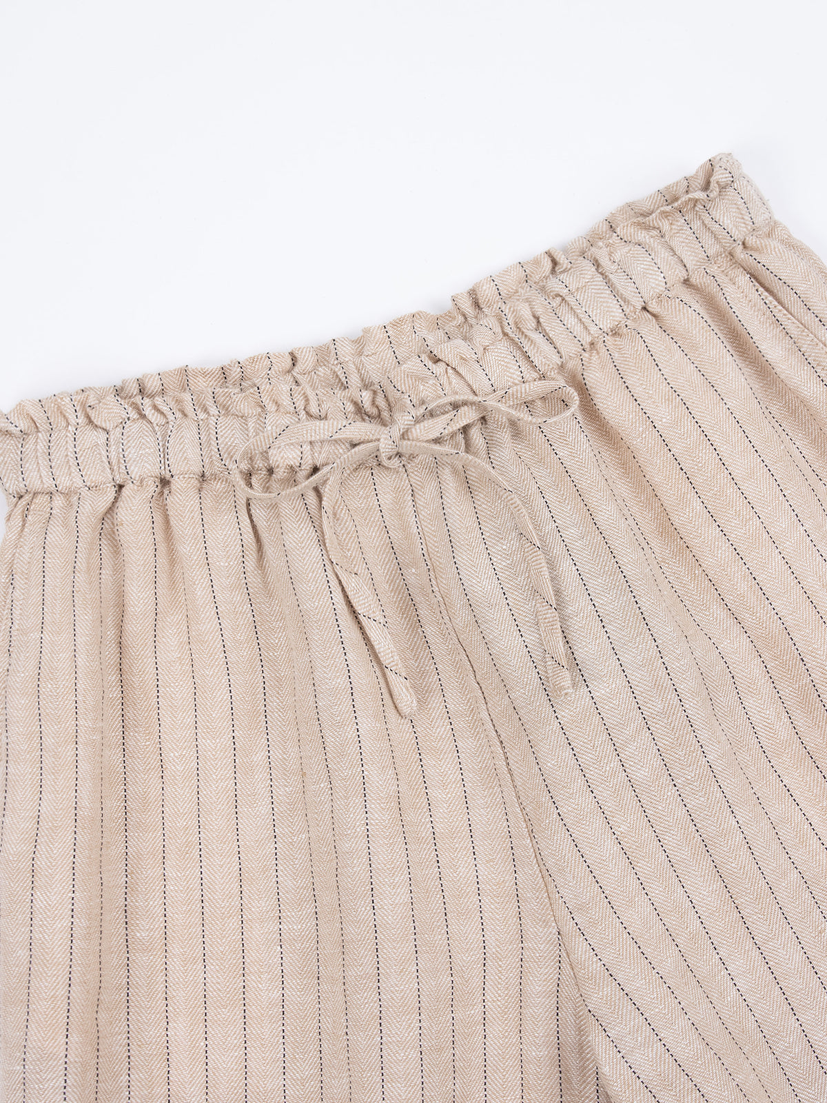 Mid-Rise Loose Straight Linen Pants