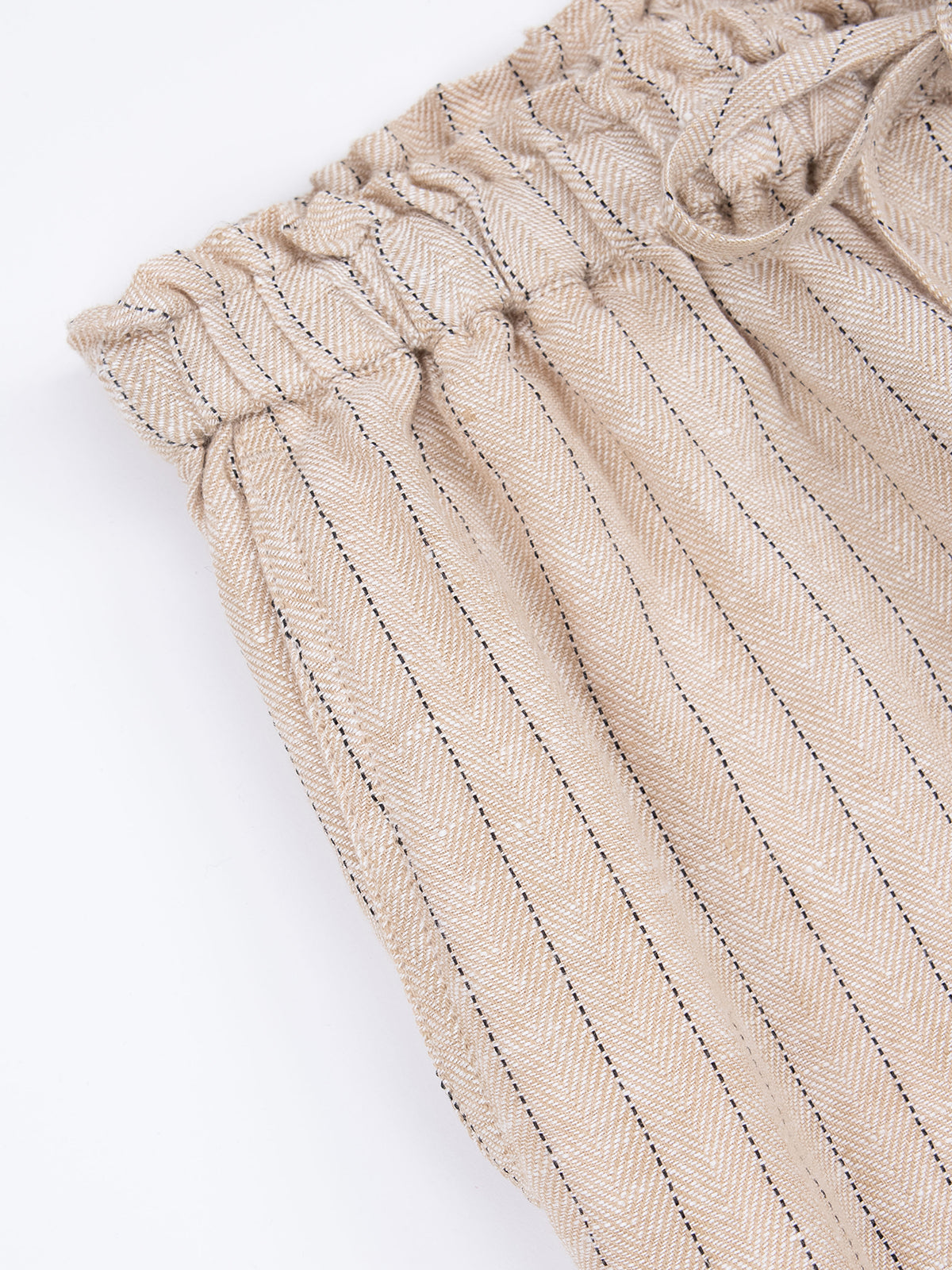 Mid-Rise Loose Straight Linen Pants