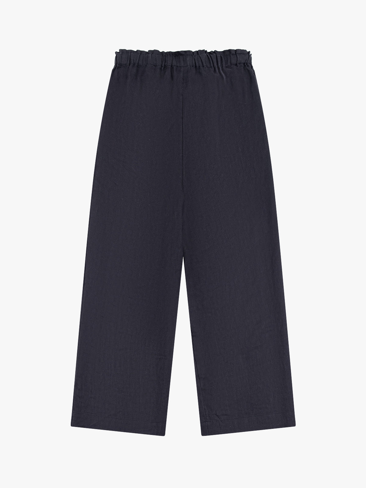 Mid-Rise Loose Straight Linen Pants