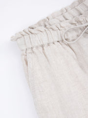 Mid-Rise Loose Straight Linen Pants