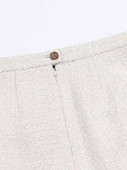 ASOBIO Mid-Rise Wool-Blend Tweed Mini Skirt