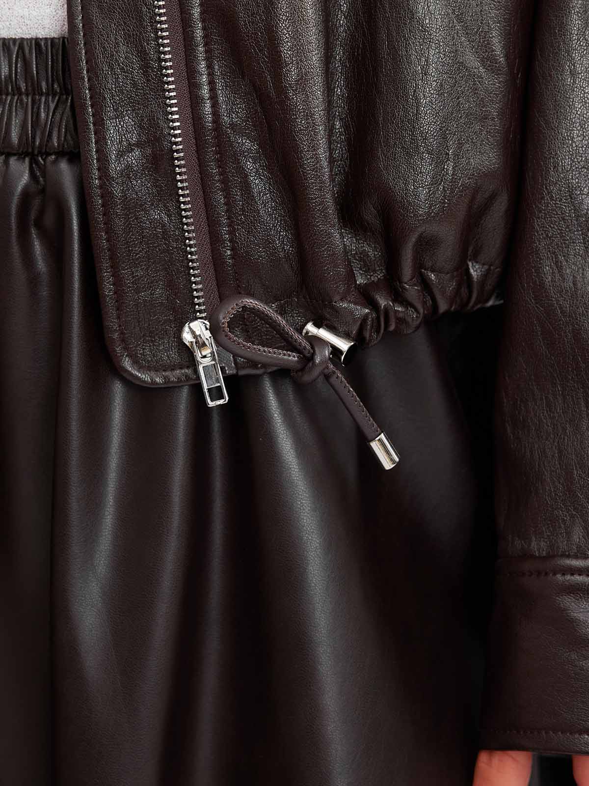 ASOBIO Vegan Leather Oversized Jacket