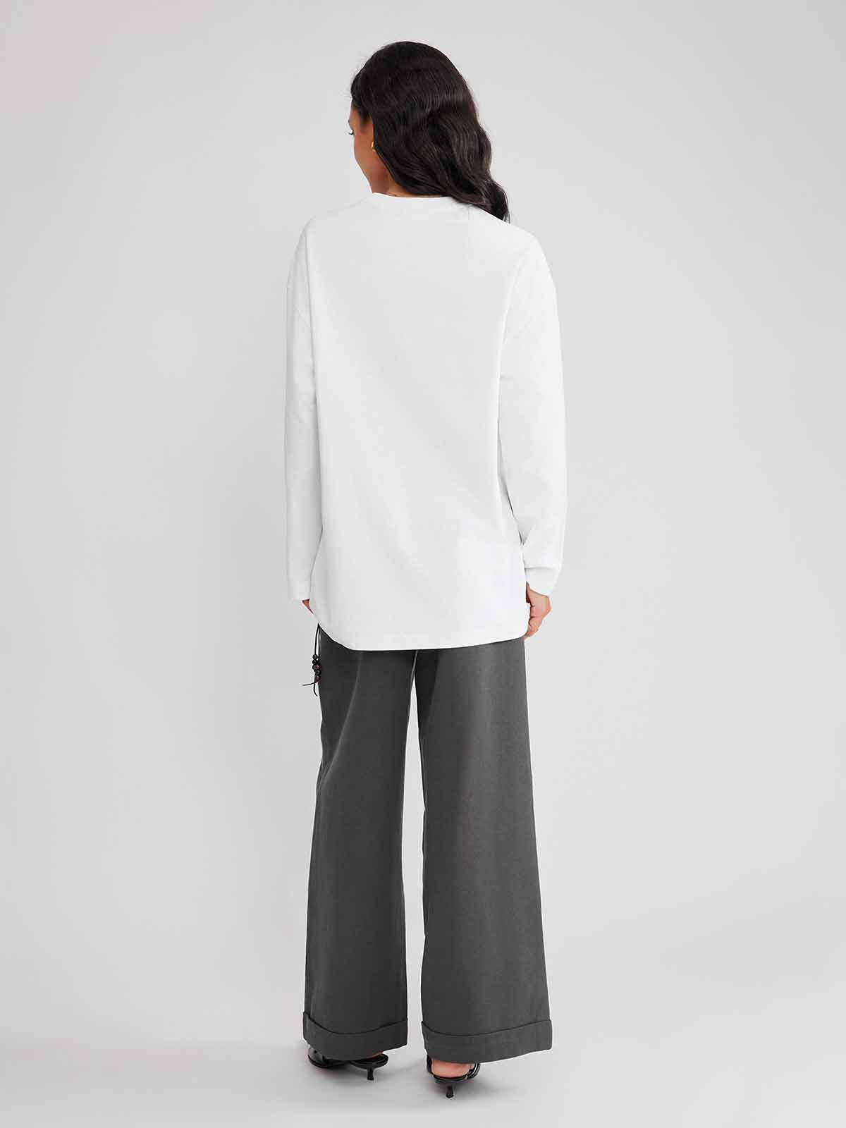 ASOBIO Long-Sleeve 100% Cotton T-Shirt