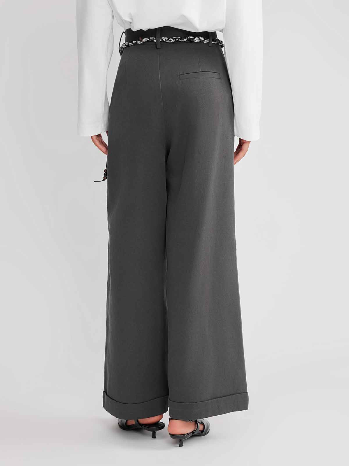 ASOBIO Pleated Straight-Leg Trousers