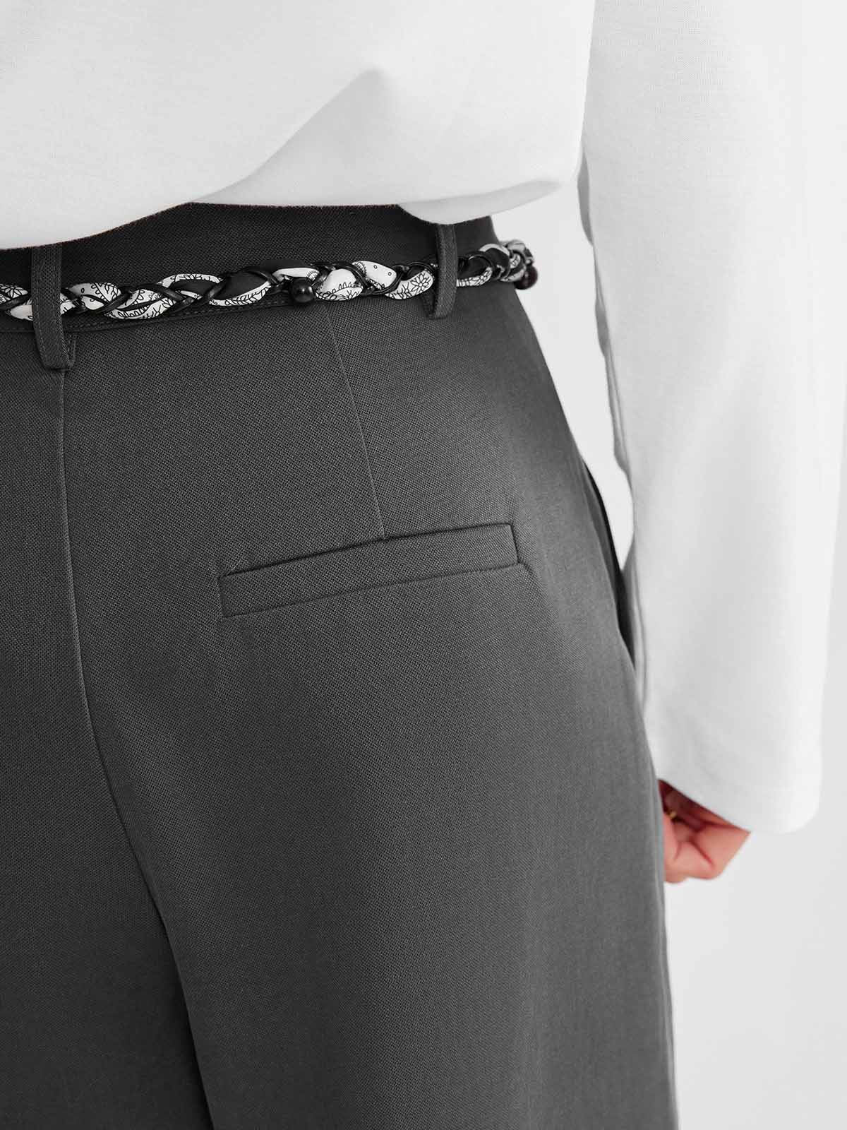 ASOBIO Pleated Straight-Leg Trousers