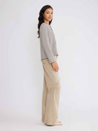 ASOBIO Striped Knit Cardigan