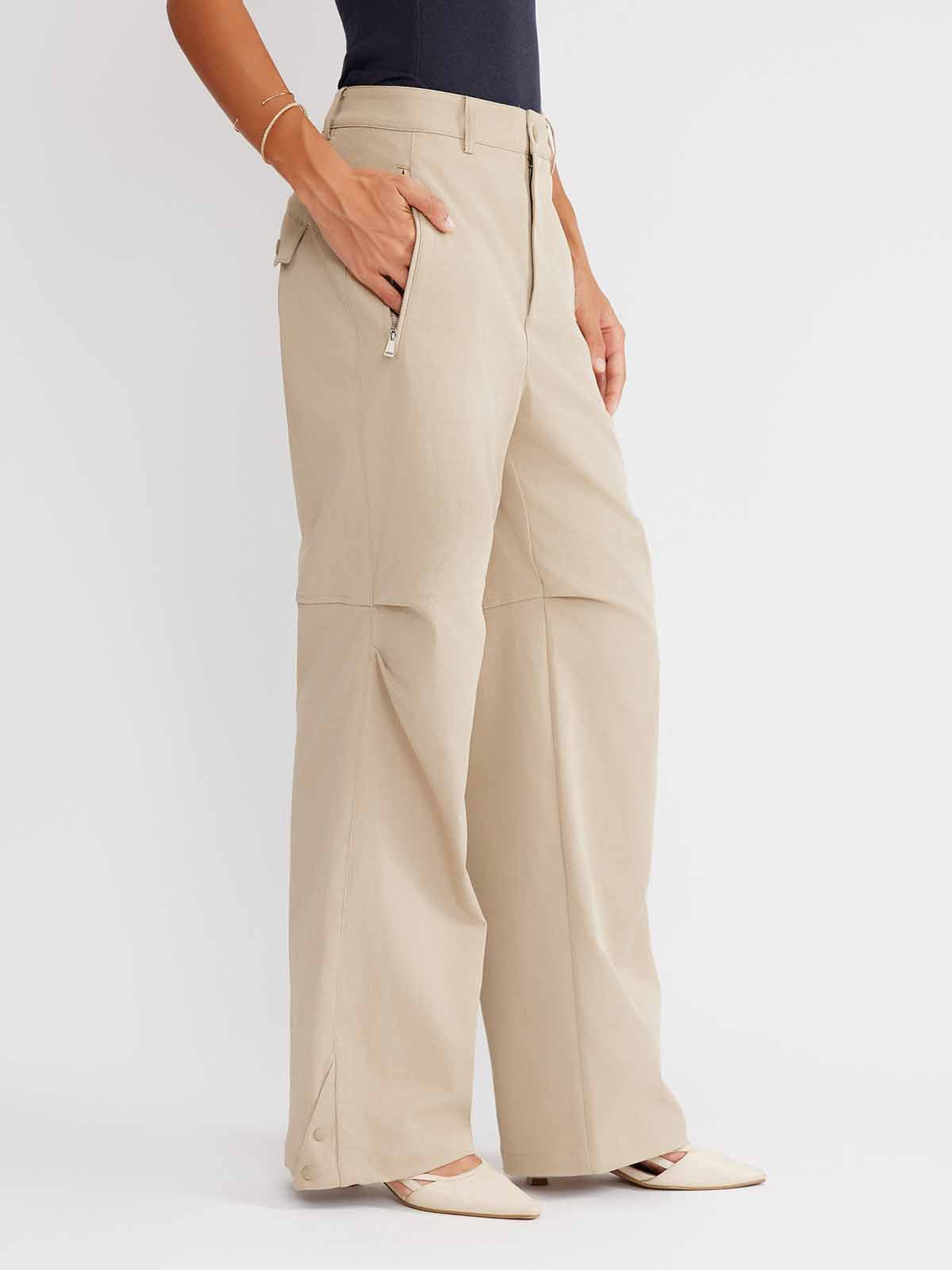 ASOBIO Pleated-Knee Utility Pants