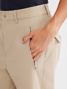 ASOBIO Pleated-Knee Utility Pants