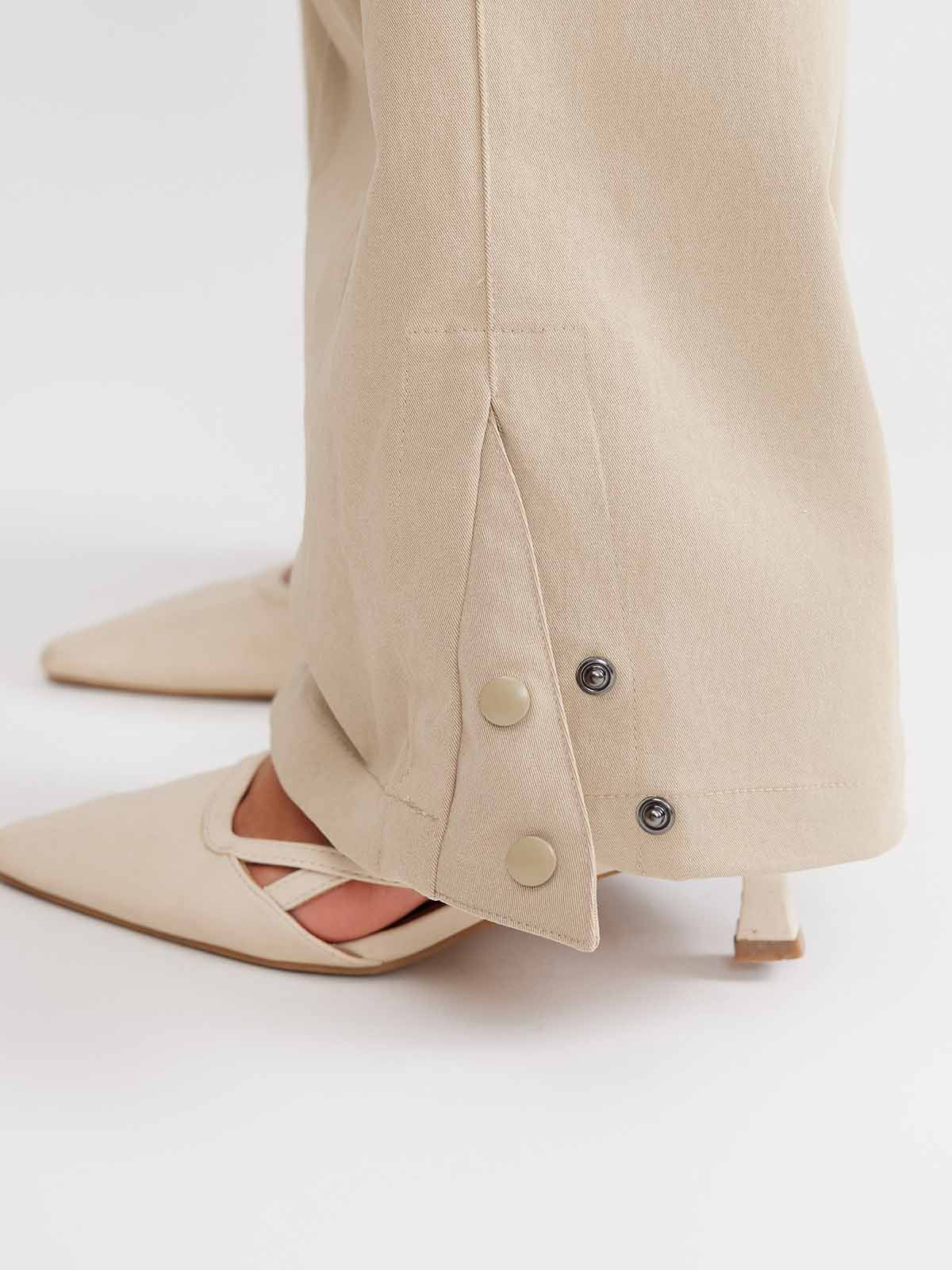ASOBIO Pleated-Knee Utility Pants