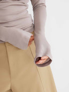 ASOBIO Wool Blend Ruched T-Shirt