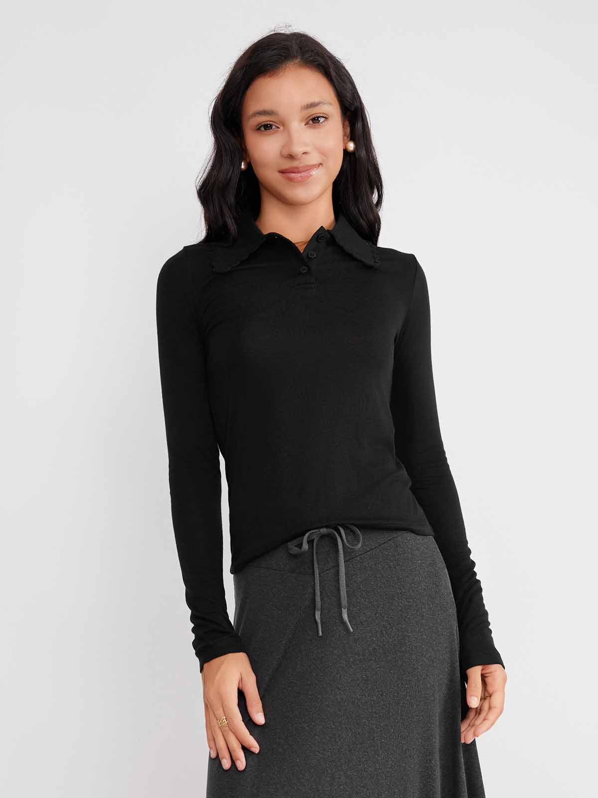 ASOBIO Tencel Wool Polo Shirt