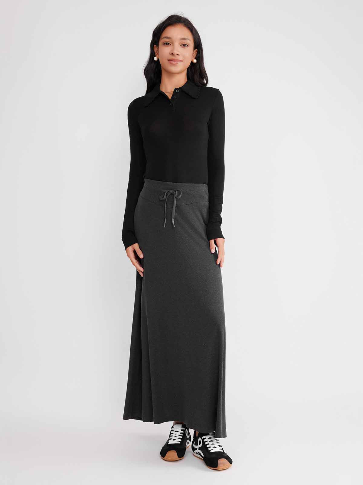 ASOBIO Second Skin Knit Maxi Skirt
