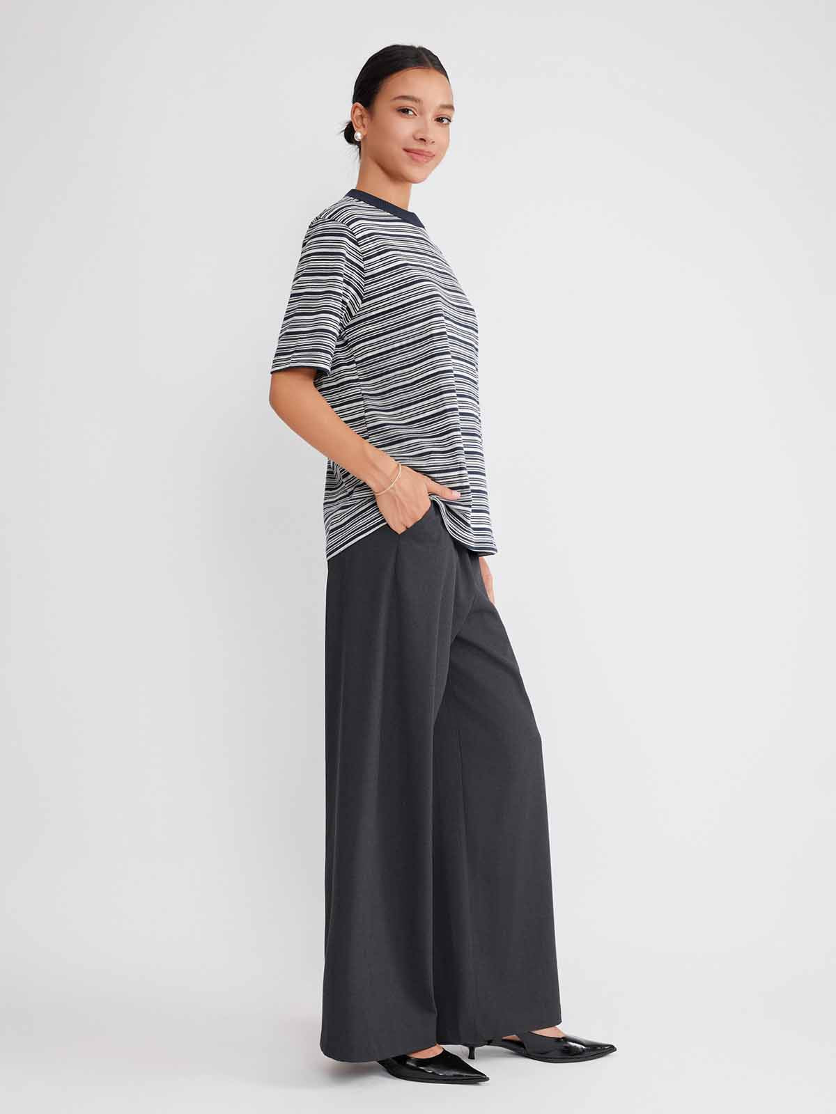 ASOBIO Colorblock Cotton T-Shirt