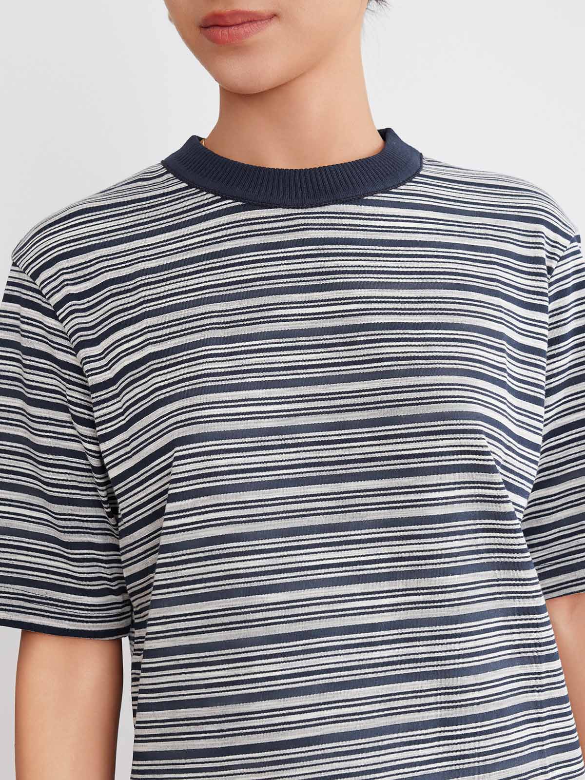 ASOBIO Colorblock Cotton T-Shirt