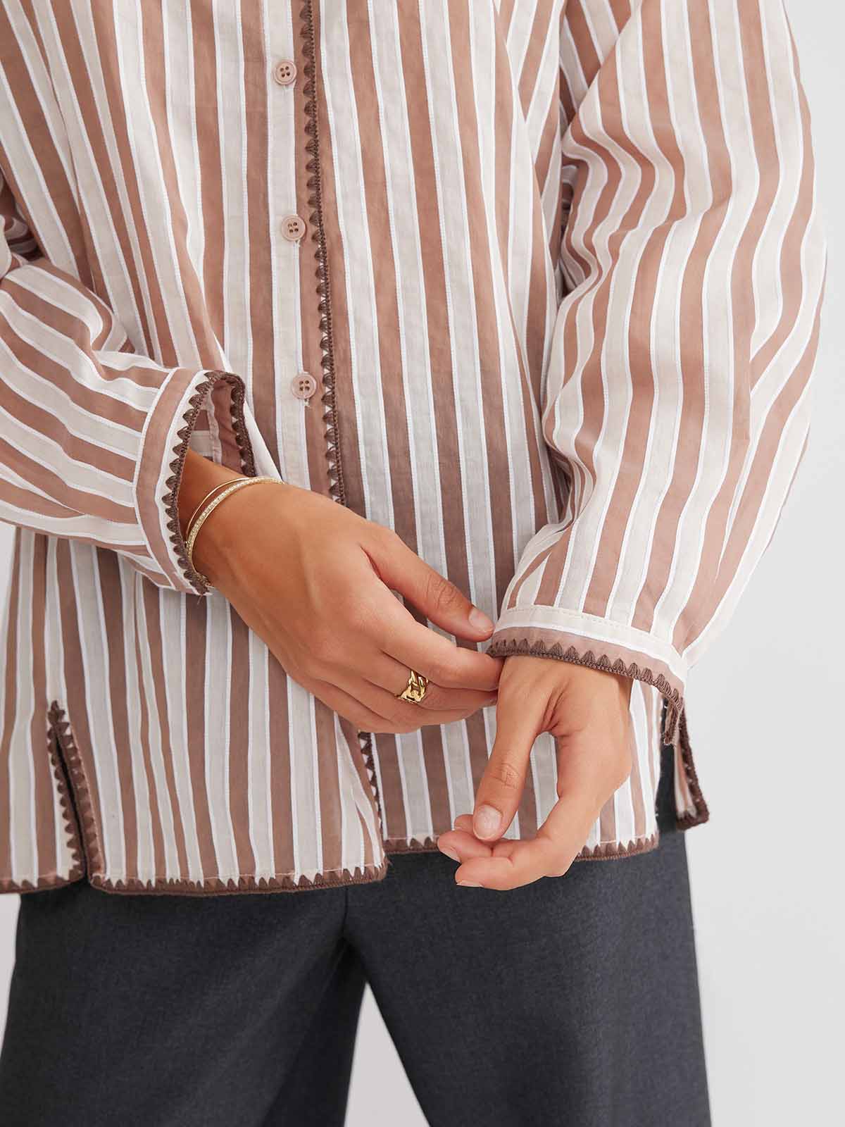 ASOBIO Striped Relaxed Shirt