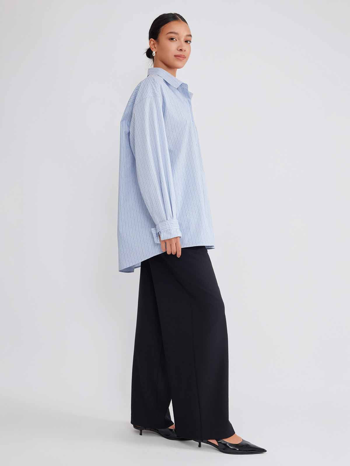 ASOBIO Cotton Stripe Shirt