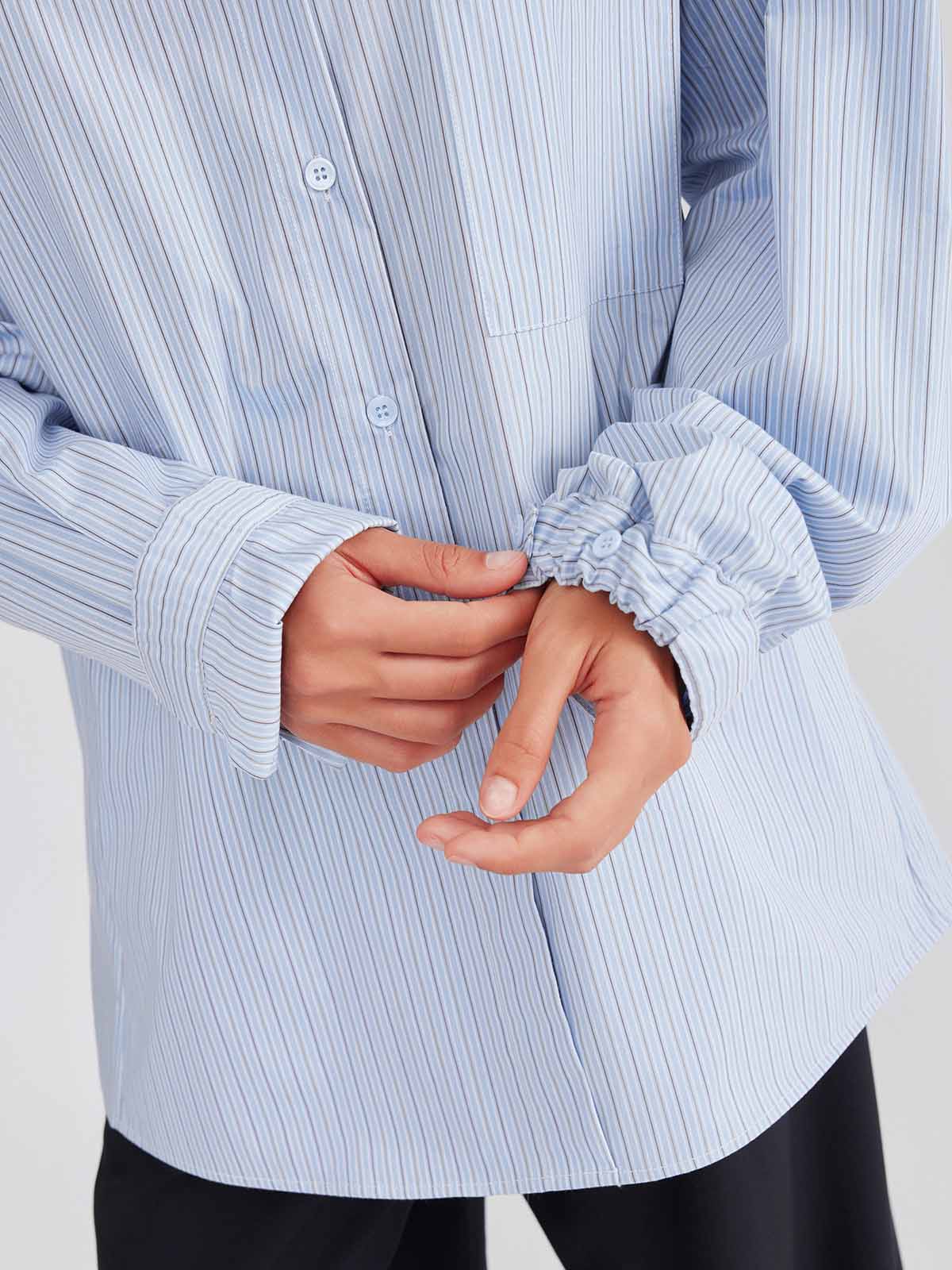 ASOBIO Cotton Stripe Shirt