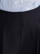 ASOBIO Wool Blend Pleated Trousers