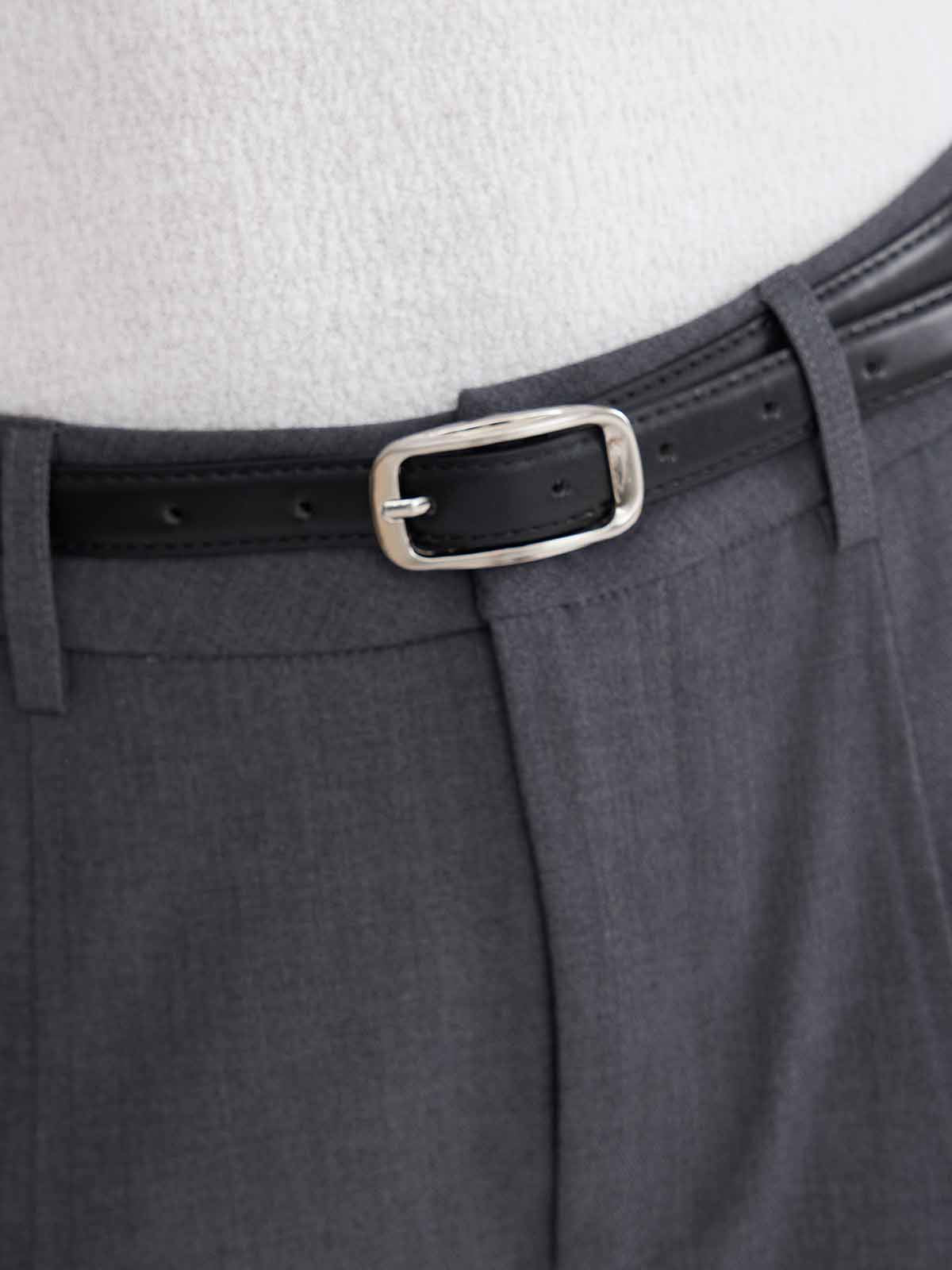 ASOBIO Wool Blend Barrel-Leg Pants