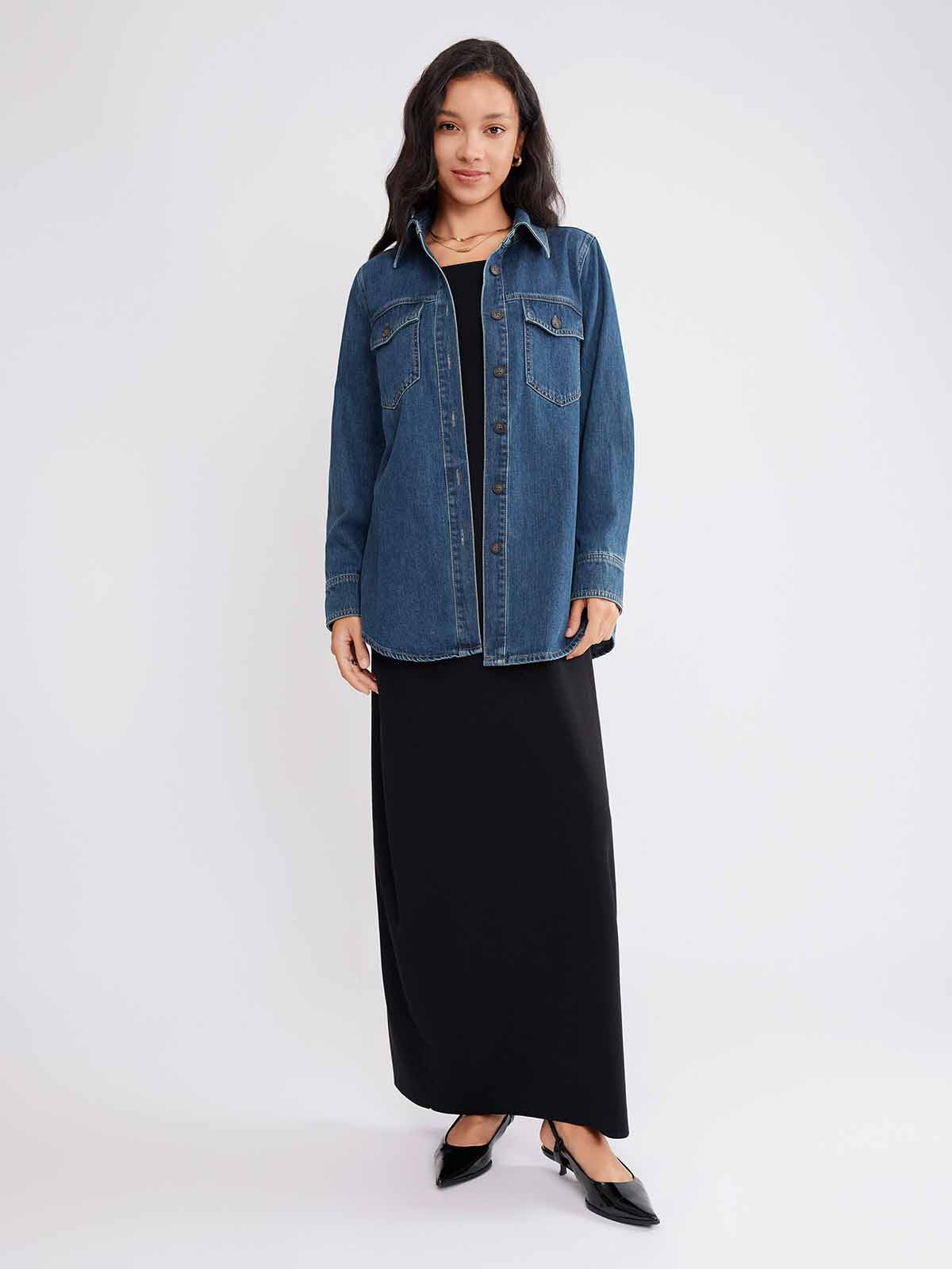 ASOBIO 100% Cotton Denim Shirt