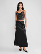 ASOBIO Satin Maxi Skirt