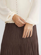 ASOBIO Knit Puff-Sleeve Top