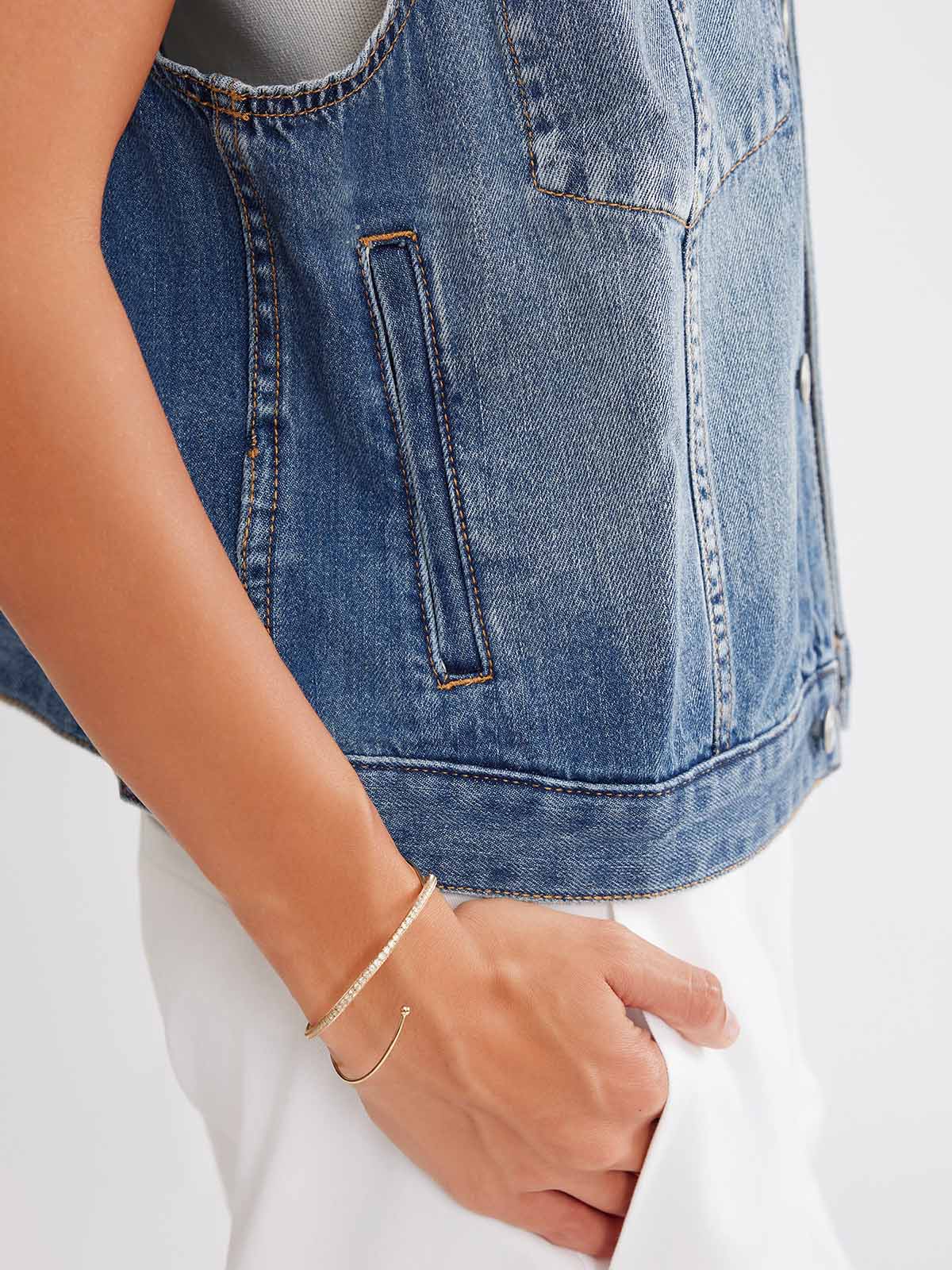 ASOBIO 100% Cotton Denim Vest