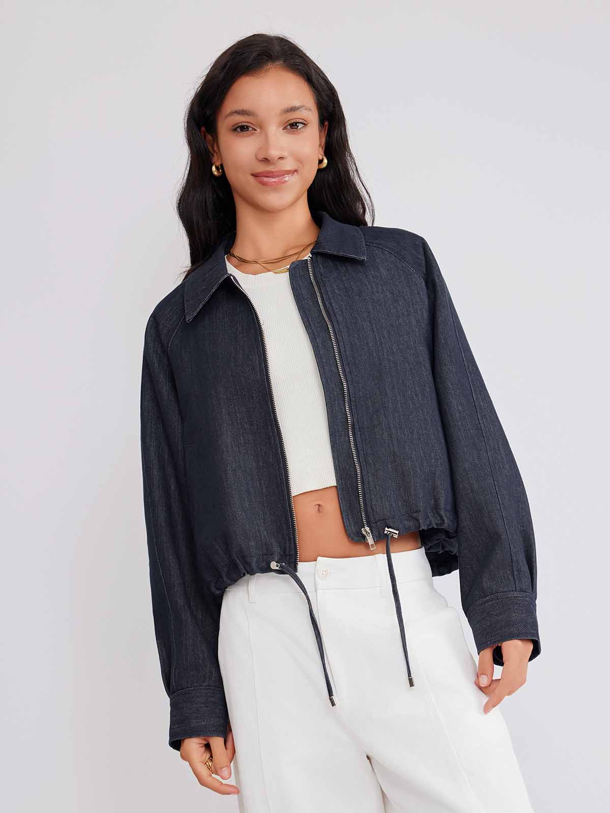 ASOBIO Cotton Denim Utility Jacket