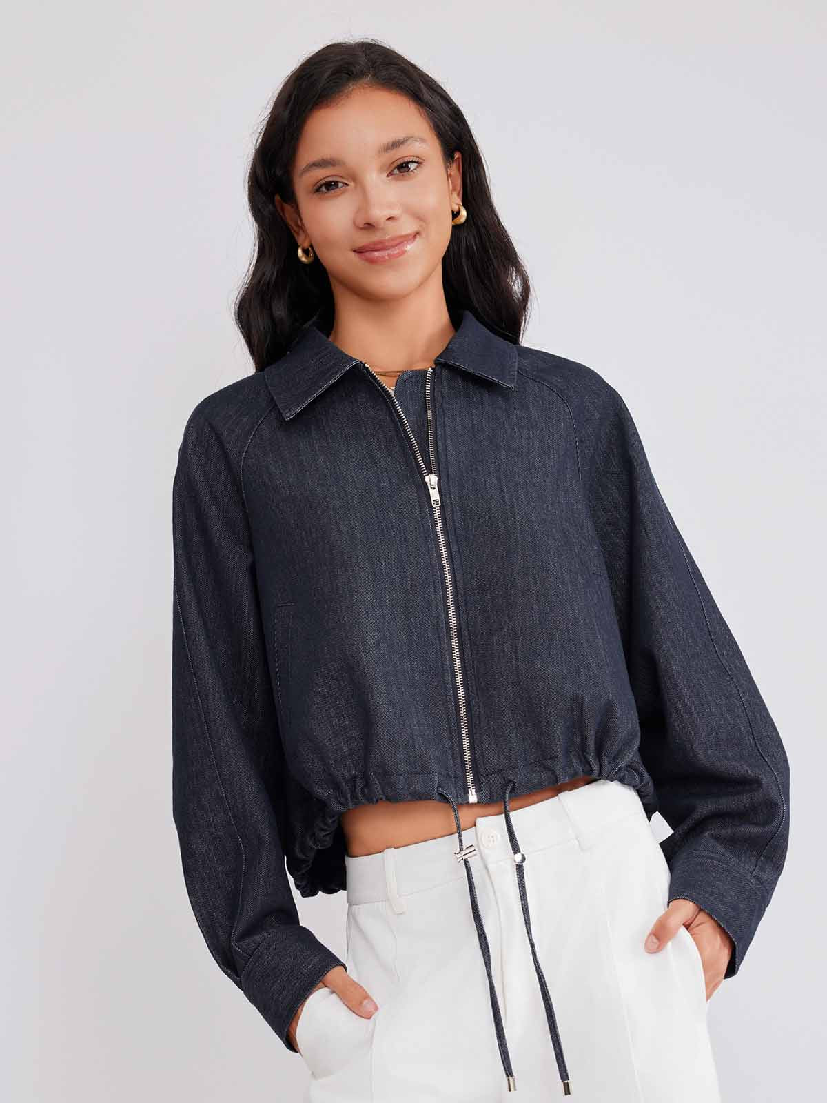 ASOBIO Cotton Denim Utility Jacket