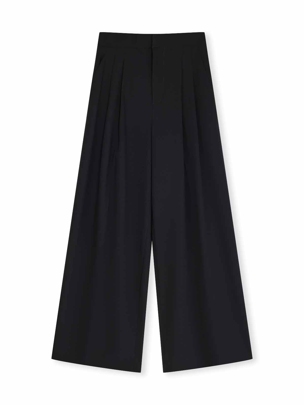 ASOBIO Slim Pleated Full-Length Trousers