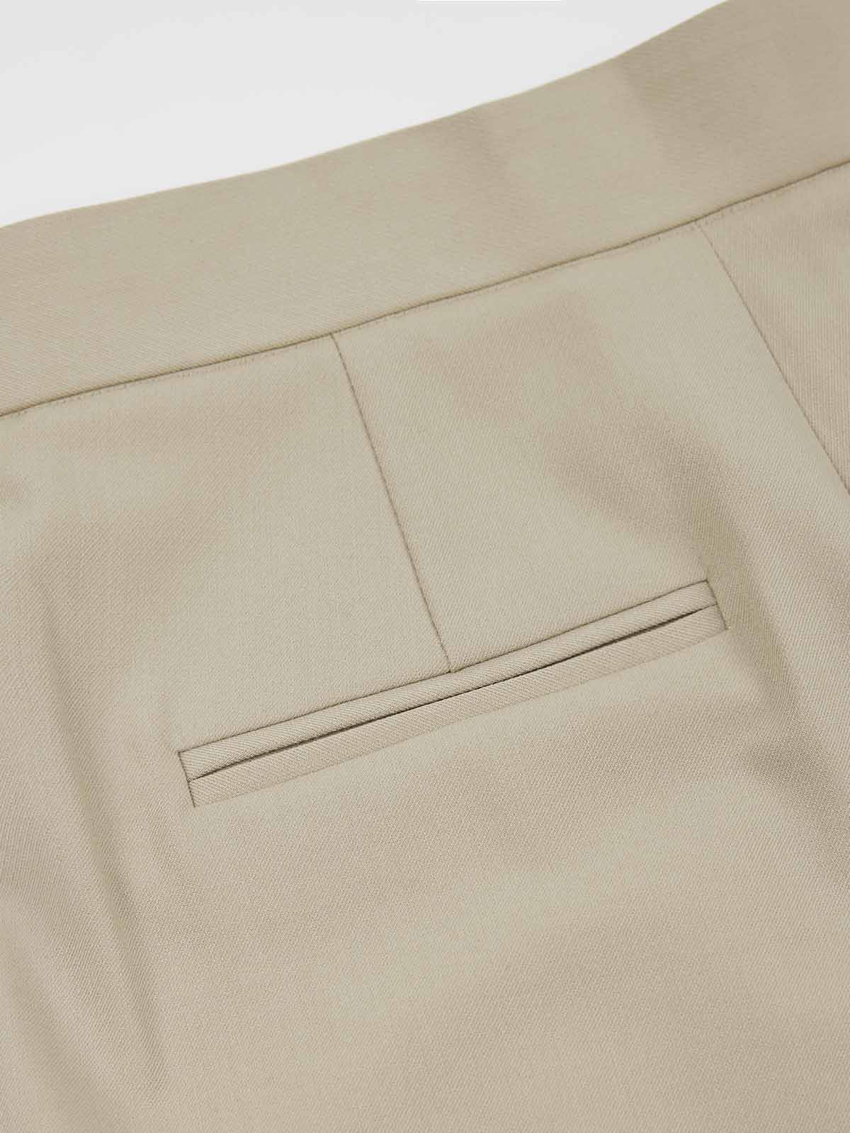 ASOBIO Slim Pleated Full-Length Trousers