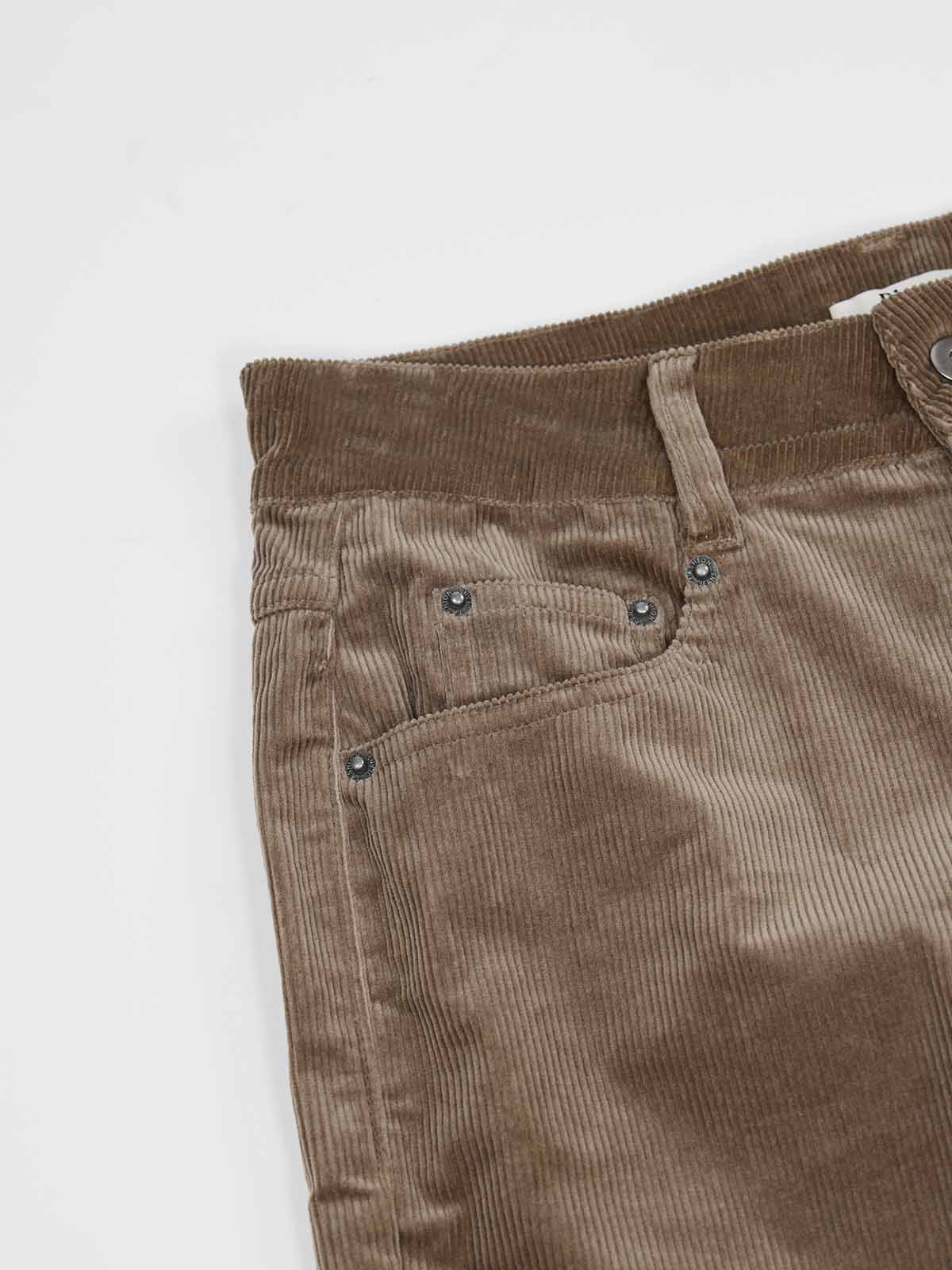 ASOBIO Corduroy Straight-Leg Cropped Pants