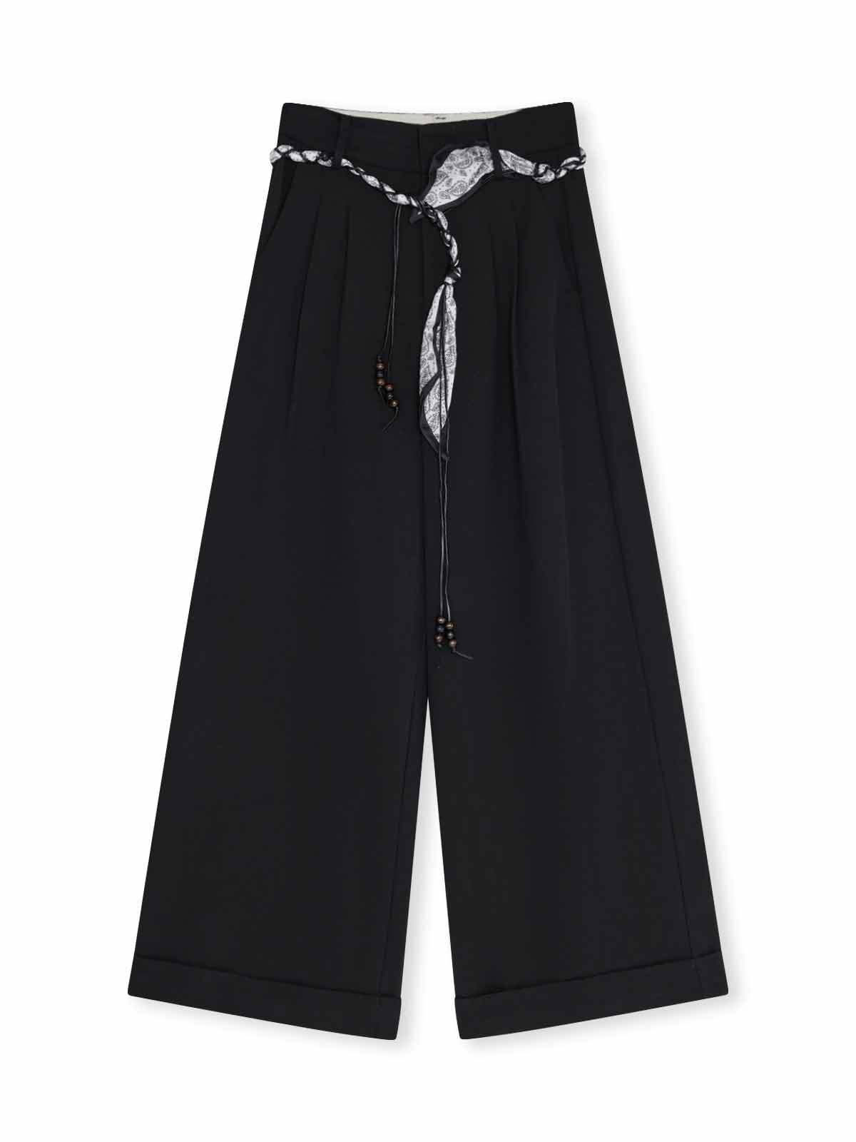 ASOBIO Pleated Straight-Leg Trousers