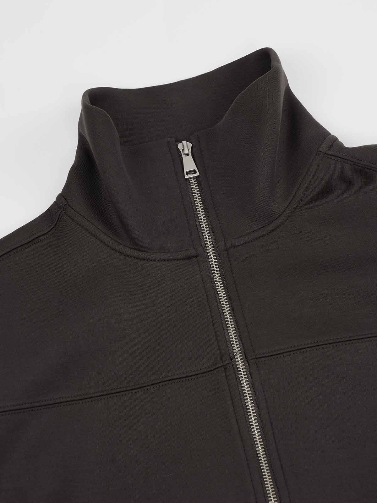 ASOBIO Stand-Collar Two-Way Zip Sweat Jacket