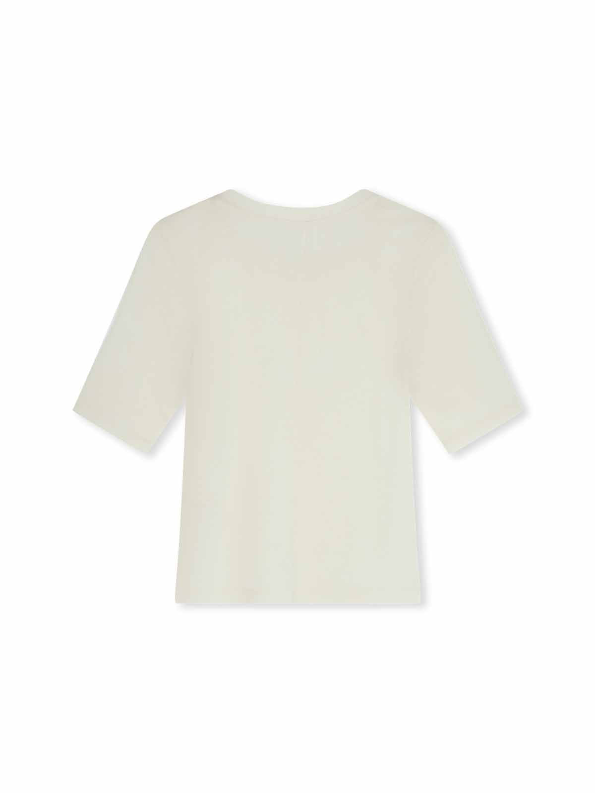 ASOBIO 100% Wool Cropped Knit T-Shirt & Scarf