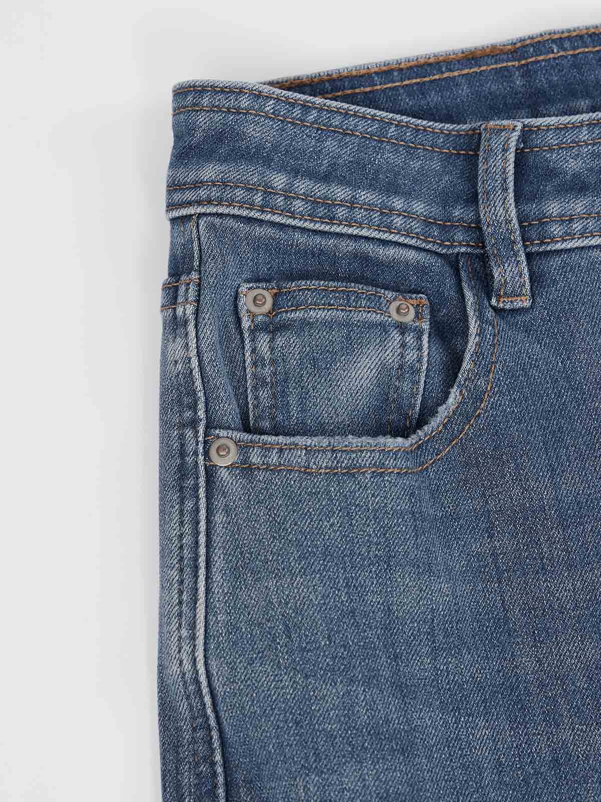 ASOBIO Mid-High Waist Flared Skinny Jeans