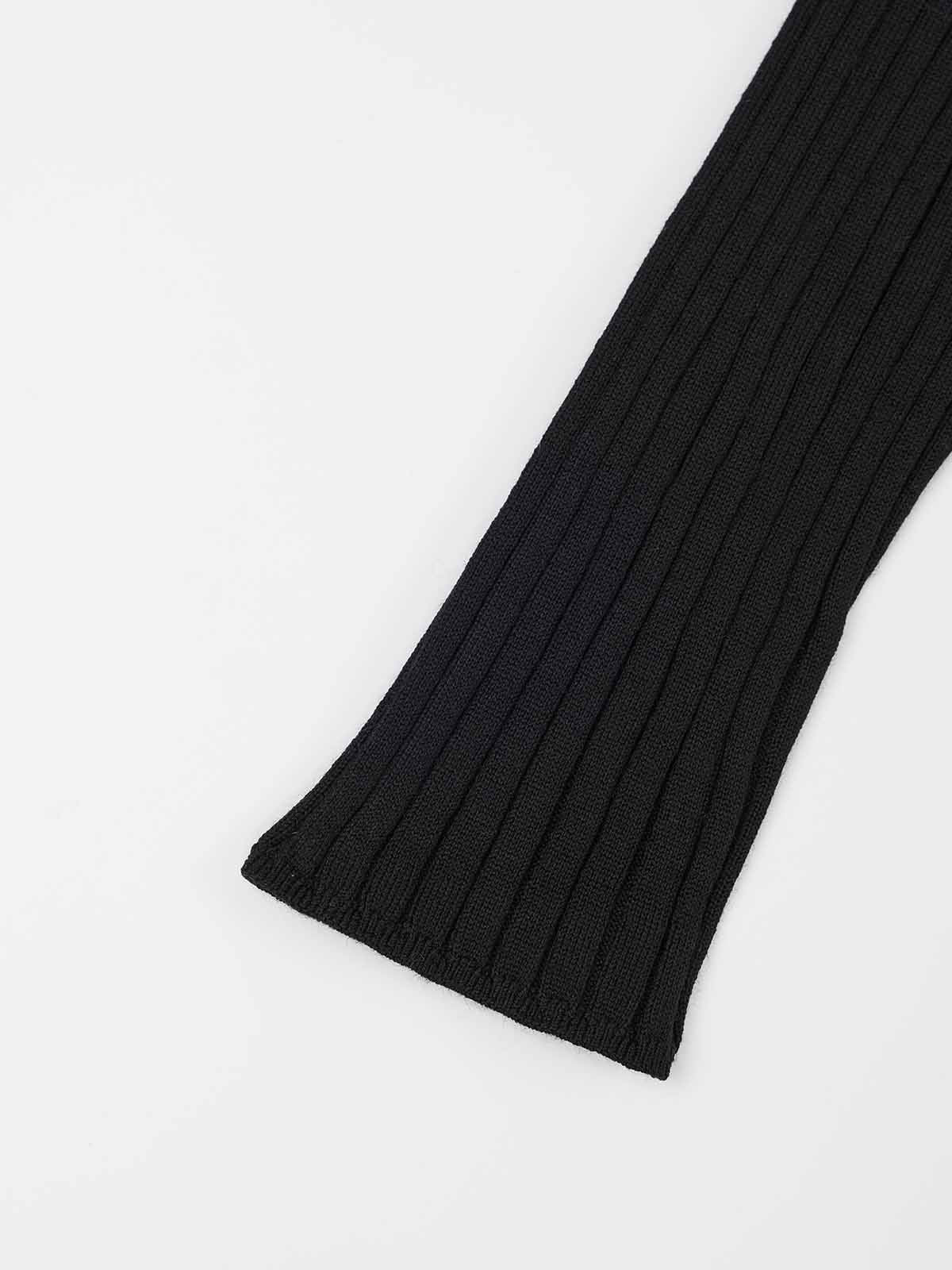 ASOBIO 100% Wool Ribbed V-Neck Pullover Sweater