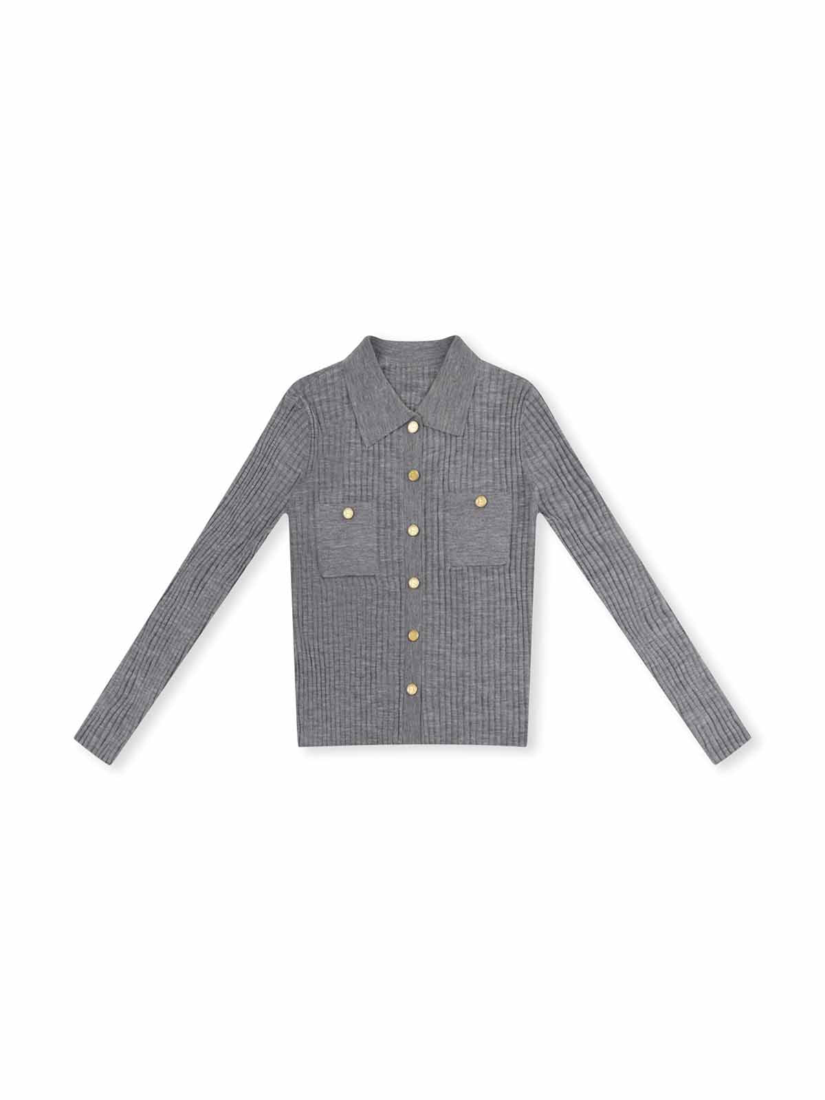 ASOBIO Ribbed Wool-Blend Cardigan