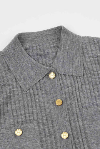 ASOBIO Ribbed Wool-Blend Cardigan