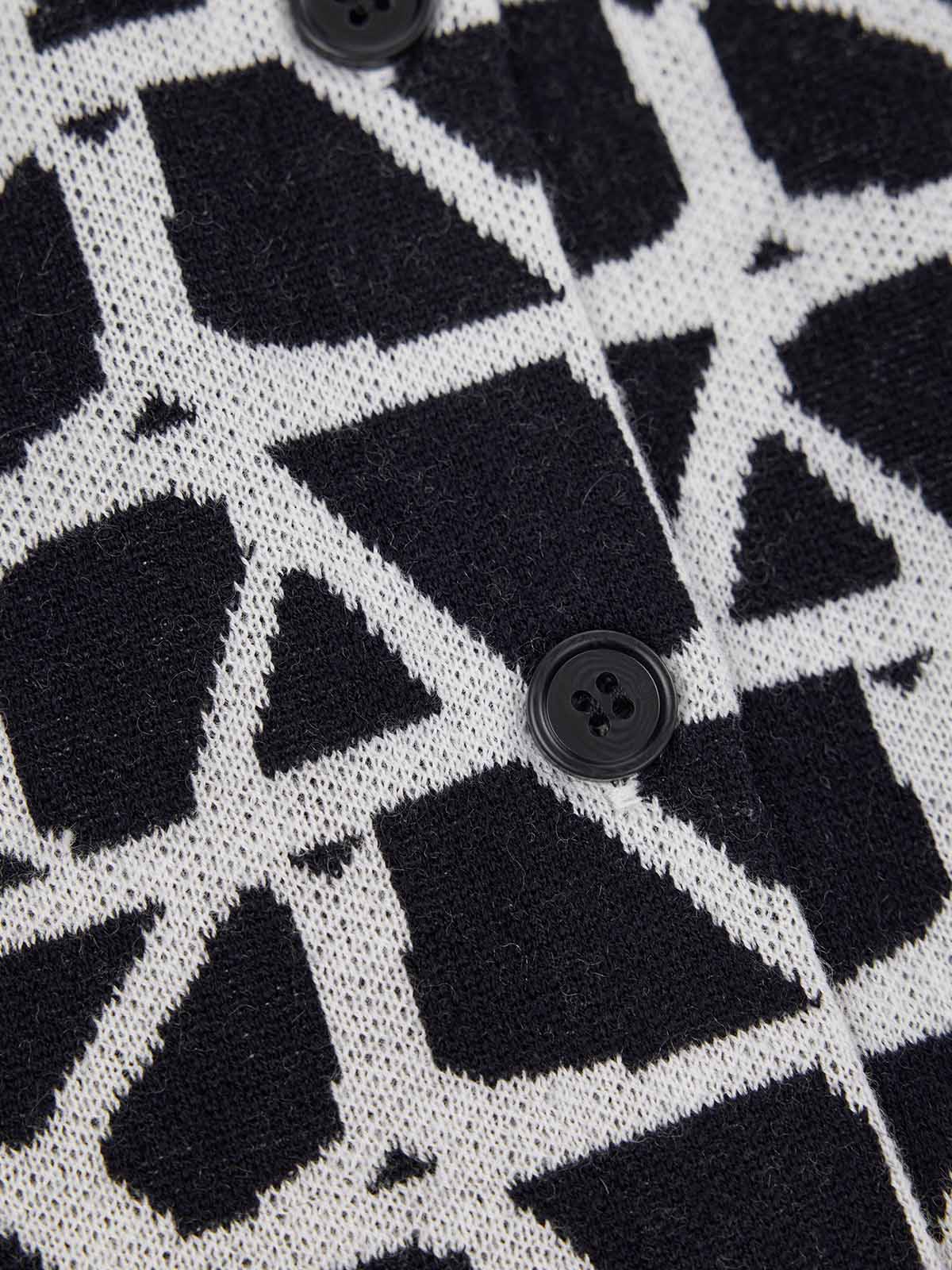 ASOBIO Wool Blend Textured Cardigan