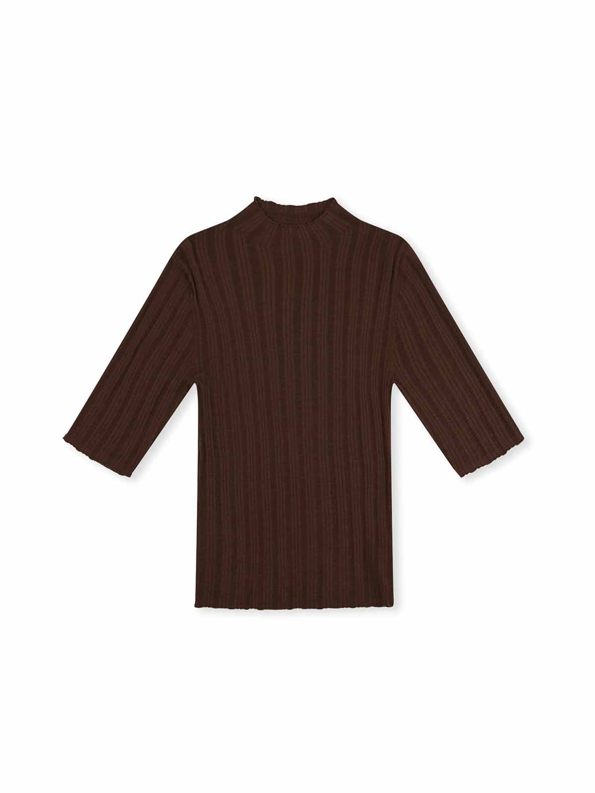 ASOBIO 100% Wool Ribbed Pullover Sweater