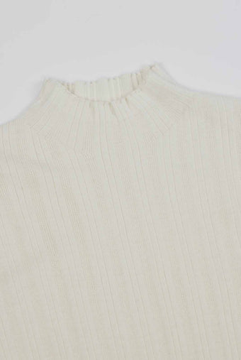 ASOBIO 100% Wool Ribbed Pullover Sweater