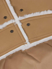 ASOBIO Color-Blocked Lambswool Puffer Jacket