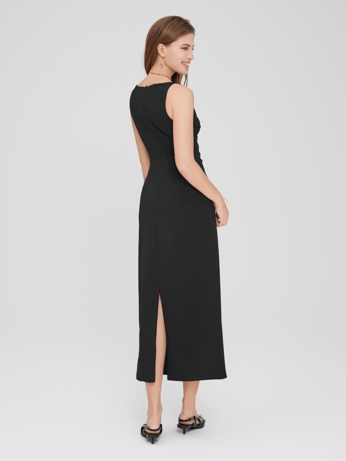 ASOBIO Tuck Midi Dress