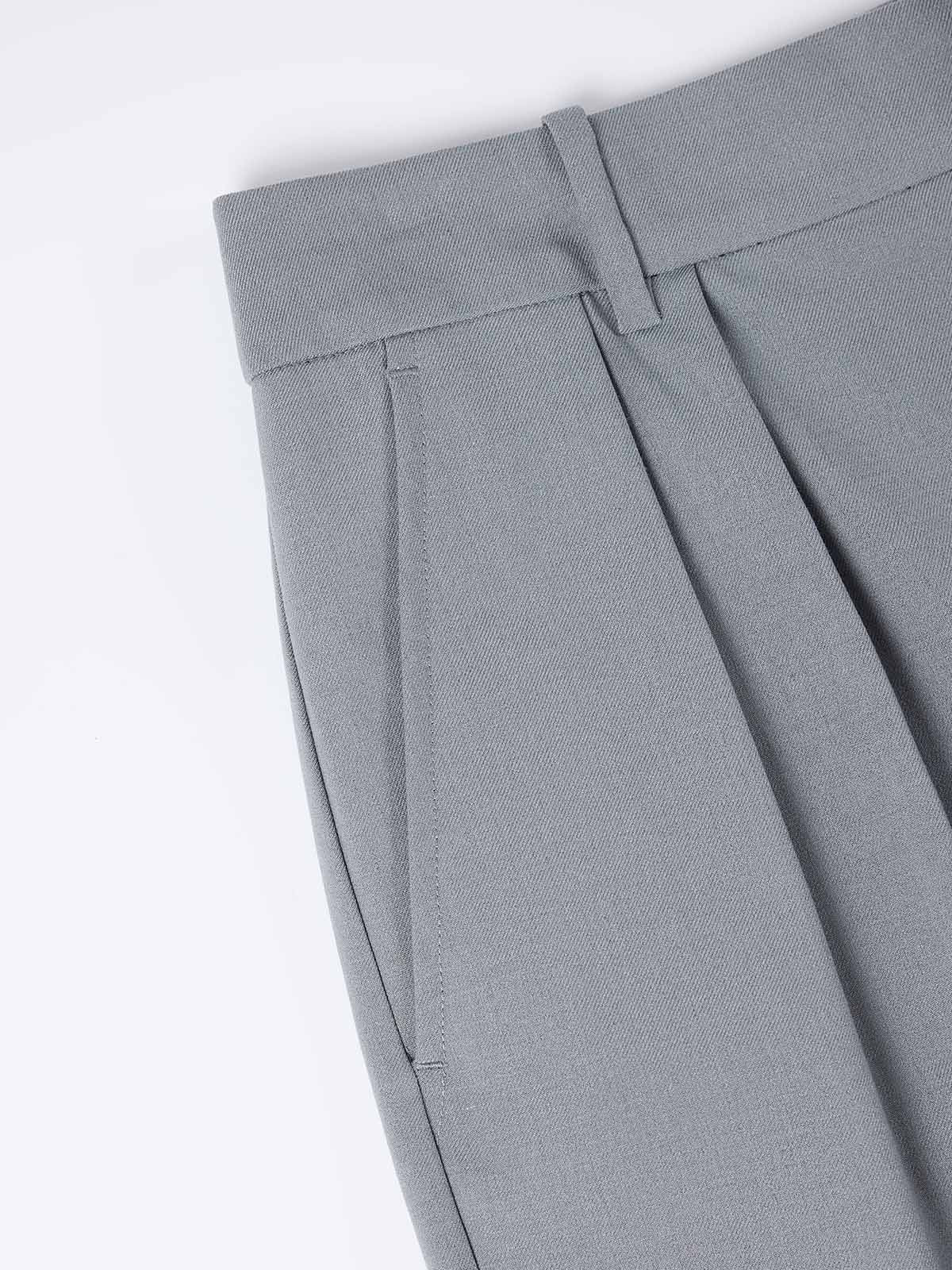 ASOBIO Relaxed Fit Straight-Leg Wool Blend Trousers